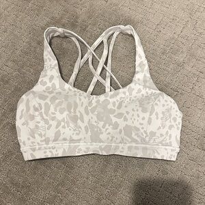 Lululemon Athletica Patterned Sports Bra - White and Gray size 4
